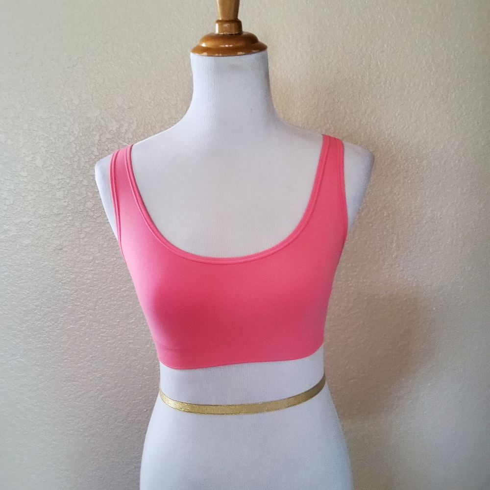 TLA by Morgan Stewar Wire-free Unpadded Sports Bra Criss-cross Back XS/S New